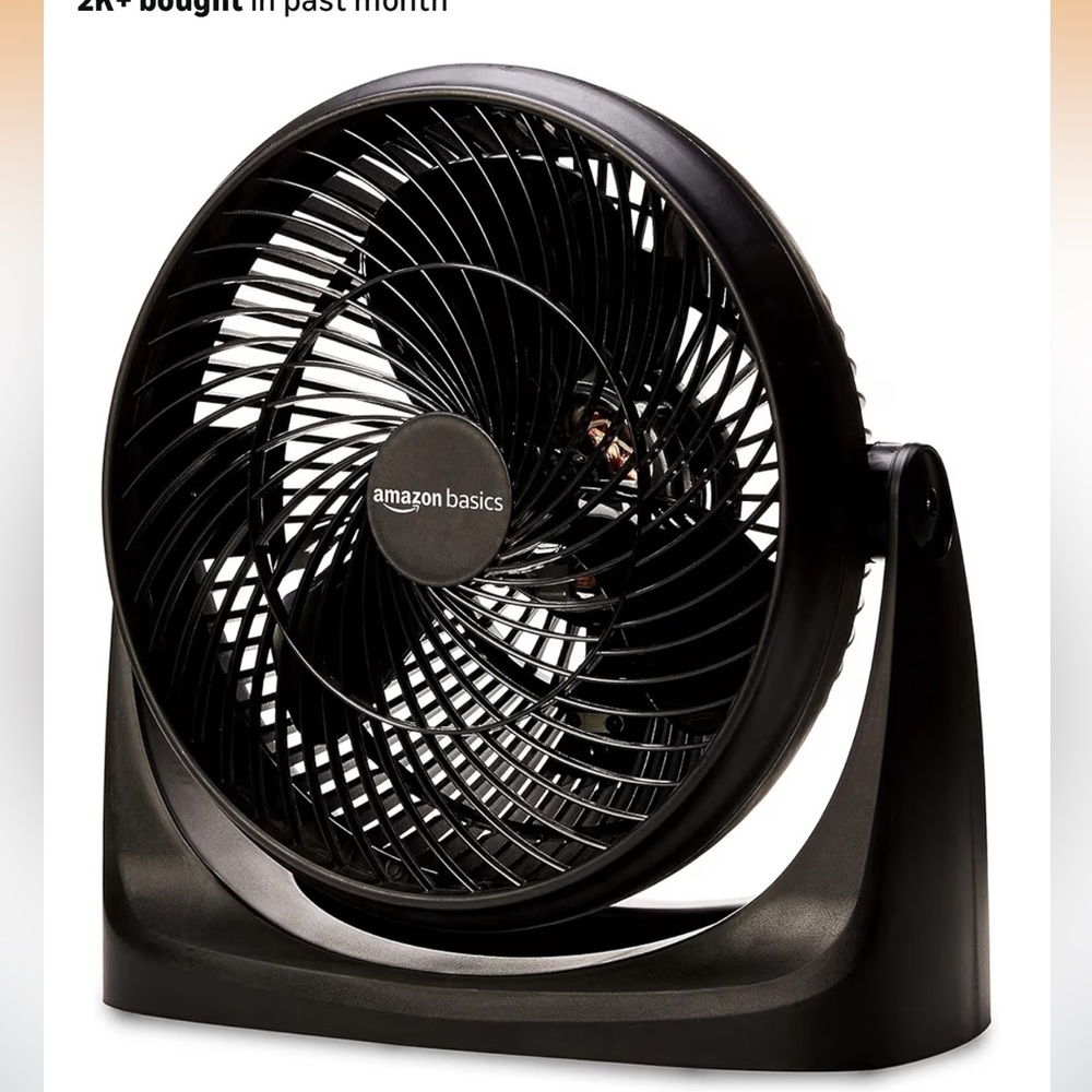 Amazon Basics 14inch Black Table Fan